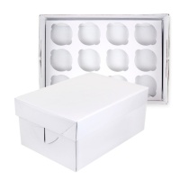 Caixa para 12 cupcakes rectangulares altos