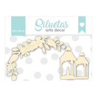 Aglomerado de Lanternas e flores de Gramaje - Artis decor - 2 unidades
