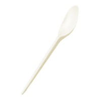 Colheres de plástico creme 16,7 cm - 25 unid.