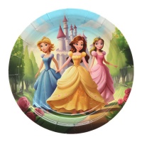 Pratos Princesas 18 cm 6 unidades