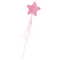 Varinha de estrela brilhante cor-de-rosa