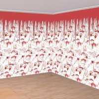mural decorativo de parede sangrenta 1,21 x 6,09 m - 2 unidades