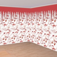 mural decorativo de parede sangrenta 1,21 x 6,09 m - 2 unidades
