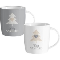 Caneca 350 ml Feliz Natal nórdica - 1 unidade