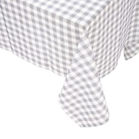 1,50 x 1,50 m toalha de mesa Vichy cinzenta