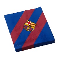 Guardanapos do FC Barcelona com riscas blaugrana - 12 unidades
