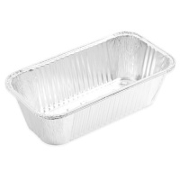 Forma retangular descartável para bolos de 24,7 x 13,3 x 7,3 cm - 2 unid.