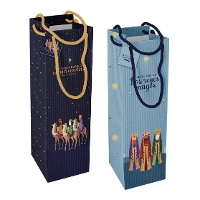 Saco para vinho de 33 x 12 x 10 cm das Majestades os Reis Magos - 1 unidade