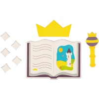 Decoração de açúcar 2D para bolo de conto de fadas - 8 peças