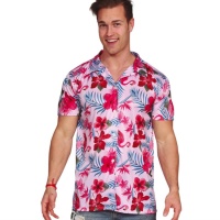 T-shirt flamingo havaiano para adultos