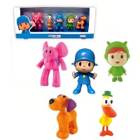 Conjunto de figuras para bolo de Pocoyo - 6 Unidades