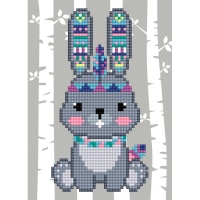 Cartão de coelho com pintura de diamante - Coleção D art