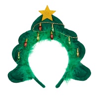 Tiara em forma de árvore de Natal