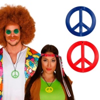 Colar hippie da paz sortidos - 1 unidade
