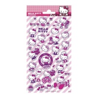 Autocolantes Hello Kitty Glitter - 1 folha