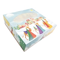 Caixa para roscón de reyes 33 x 33 x 8 cm