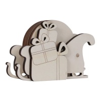 Porta-copos e porta-brindes em madeira 17 x 13,5 x 12 cm - Artis decor