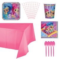 Pacote de festa Shimmer and Shine - 8 pessoas