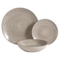 Louça espiral cinza - 18 peças