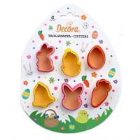 Mini cortadores de Páscoa - Decora - 6 peças