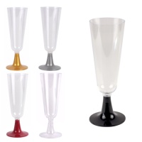 Copo de plástico colorido para cava de 150 ml - 4 unidades