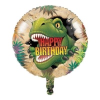 T-Rex Balão de Feliz Aniversário 45 cm - Festa de Conversa