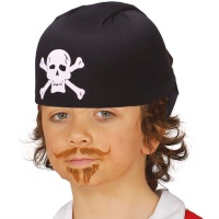 Chapéu de pirata preto para criança 47 cm