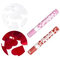 Canhão de confettis com coração de 50 cm