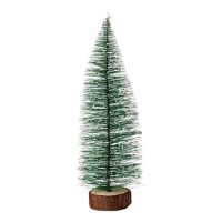 Árvore de Natal com base de madeira de 25 cm