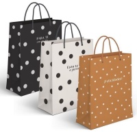 Saco de oferta 32 x 26 x 10 cm com bolinhas e mensagens sortidas - 1 unid.