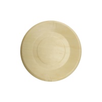 Pratos de madeira de 21 cm - 4 unidades