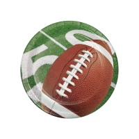 Pratos de Rugby 18 cm - 8 peças