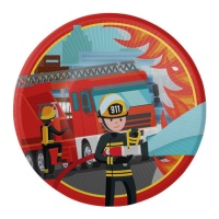 Pratos camião de bombeiros 23 cm - 8 unid.