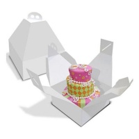 Caixa para bolo com pega e altura especial de 28 x 28 x 31 cm - Sweetkolor