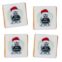 Chocolates de Natal em formato de cachorro - 150 unidades
