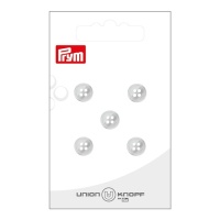 Botões cinzentos com 4 ilhós de 0,9 cm - Prym - 5 unid.