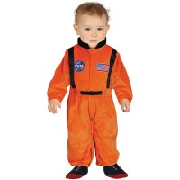 Fantasia de astronauta laranja para bebê