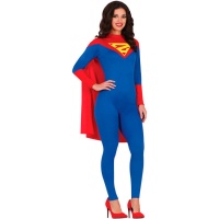 Fato de super-herói com capa para mulher