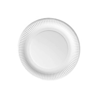 Pratos redondos brancas biodegradáveis com rebordo 22 cm - Silvex - 10 unidades