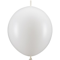 Balões de látex metálico branco de 28 cm para ligação - 20 unidades