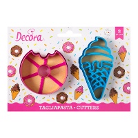 Cortadores de donuts e sorvete - Decora - 2 unidades