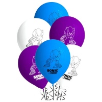 Balões de látex Sonic prime 27 cm - 8 unidades