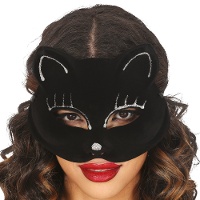 Máscara de gato preto