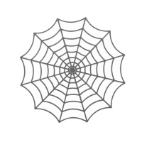 Individual de 30 cm com teia de aranha de Halloween - 2 unid.