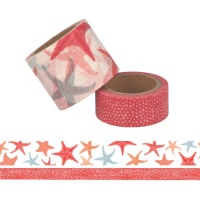 Fita Washi estrela-do-mar e toupeiras - 5 m