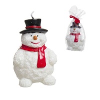 Vela de boneco de neve 12 cm - 1 unidade