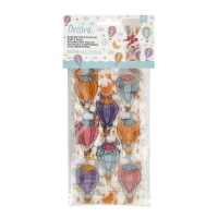 Saco para rebuçados de balão de ar quente 24 x 12,5 cm - Decorar - 20 unidades