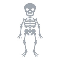 ZAG Esqueleto do Dia das Bruxas recortado fino