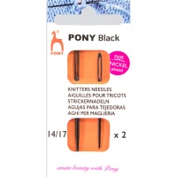 Agulhas de tricotar nº 14 e 17 - Pony - 2 unidades