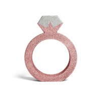 Peça central do anel de ouro rosa brilhante de 16,5 x 20,5 cm